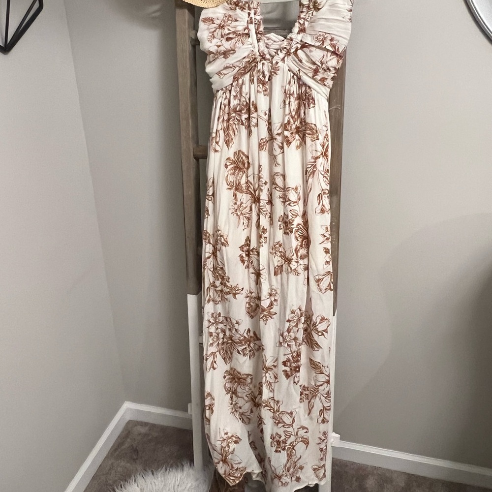 Floral Halter Maxi Dress